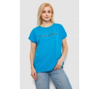 Футболка жіноча з принтом, колір блакитний, 244R3016