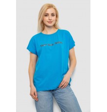 Футболка жіноча з принтом, колір блакитний, 244R3016