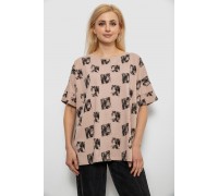 Футболка жіноча з принтом, колір бежевий, 244R4015