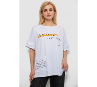 Футболка жіноча з принтом, колір білий, 244R4020