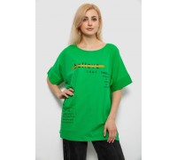 Футболка женская с принтом, цвет зеленый, 244R4020