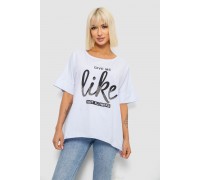 Футболка жіноча з принтом, колір білий, 244R4023