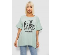 Футболка женская с принтом, цвет оливковый, 244R4023