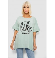 Футболка жіноча з принтом, колір оливковий, 244R4023