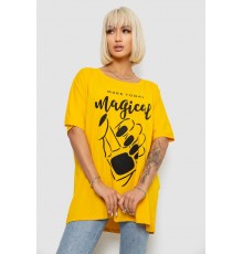 Футболка жіноча з принтом, колір жовтий, 244R6005-1