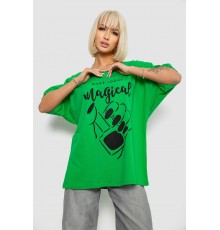 Футболка жіноча з принтом, колір зелений, 244R6005-1