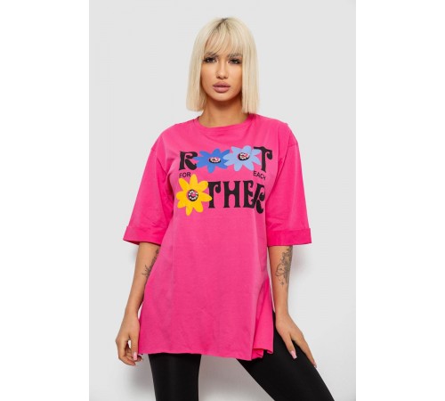 Футболка жіноча з принтом, колір рожевий, 244R2803
