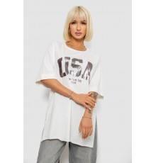 Футболка жіноча з принтом, колір молочний, 244R2022-5