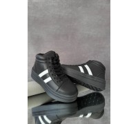 Кроссовки женские демисезонные, цвет черно-белый, 248RWA180