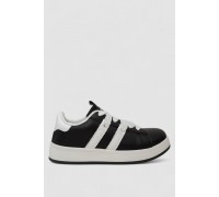 Кросівки жіночі шкіра, колір чорно-білий, 248RJH900-1