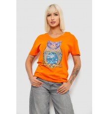 Футболка жіноча з принтом, колір помаранчевий, 244R2804