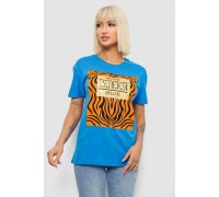 Футболка женская с принтом, цвет голубой, 244R2805