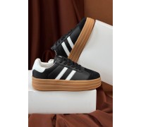 Кроссовки женские демисезонные, цвет черно-белый, 248RCX1570