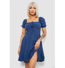 Сукня жіноча в горошок софт, колір синій, 257R811-1