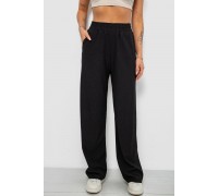 Штани жіночі однотонні повсякденні, колір чорний, 214R326