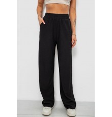 Штани жіночі однотонні повсякденні, колір чорний, 214R326