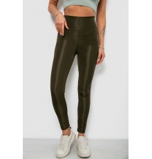 Лосини жіночі однотонні, колір хакі, 214R155-1