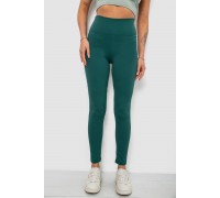 Лосини жіночі однотонні в рубчик, колір зелений, 214R0009