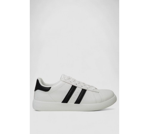 Кросівки жіночі шкіра, колір біло-чорний, 248RL2420-5