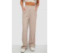 Штани жіночі однотонні повсякденні, колір бежевий, 214R326