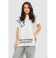 Футболка жіноча з принтом, колір молочний, 244R3001