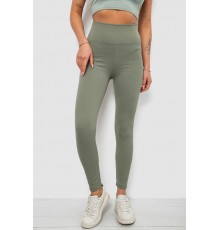 Лосини жіночі однотонні в рубчик, колір оливковий, 214R0009