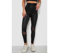 Лосини жіночі однотонні, колір чорний, 214R002