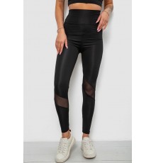 Лосини жіночі однотонні, колір чорний, 214R002