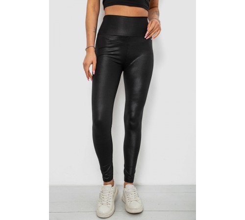 Лосини жіночі однотонні, колір чорний, 214R155-1