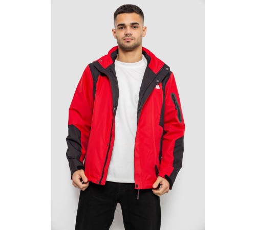 Ветровка мужская с принтом 244R2512, цвет Красный