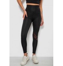 Лосини жіночі однотонні, колір чорний, 214R001