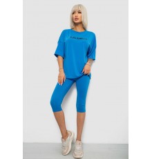 Костюм домашній жіночий з принтом, колір блакитний, 257R738