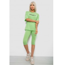 Костюм домашній жіночий з принтом, колір салатовий, 257R738