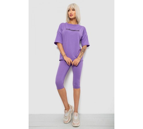 Костюм домашній жіночий з принтом, колір бузковий, 257R738