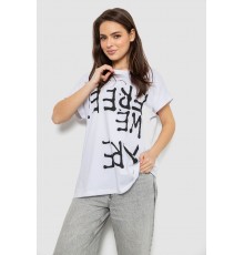 Футболка жіноча з принтом, колір білий, 244R3003