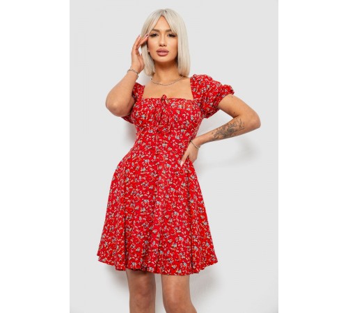 Сукня жіноча з принтом софт, колір червоний, 257R811