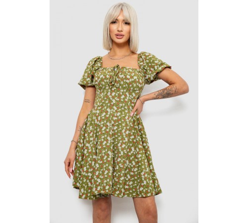 Сукня жіноча з принтом софт, колір оливковий, 257R811
