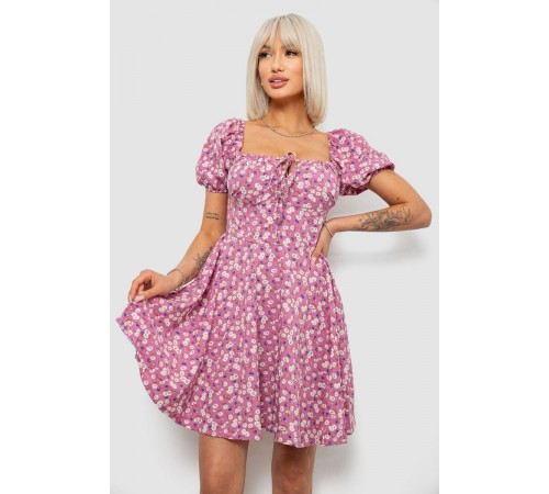 Сукня жіноча з принтом софт, колір пудровий, 257R811