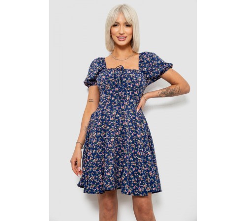 Сукня жіноча з принтом софт, колір синій, 257R811