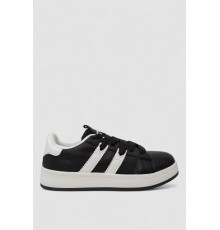 Кросівки жіночі шкіра, колір чорно-білий, 248RJH900-2