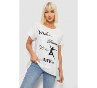 Футболка женская с принтом, цвет молочный, 244R3004