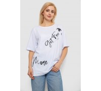 Футболка женская с принтом, цвет белый, 244R3005