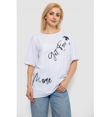 Футболка жіноча з принтом, колір білий, 244R3005