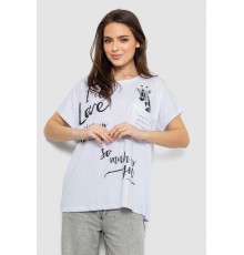 Футболка жіноча з принтом, колір білий, 244R3011