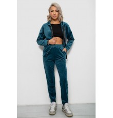 Спортивний костюм жіночий велюровий, колір смарагдовий, 257R4119