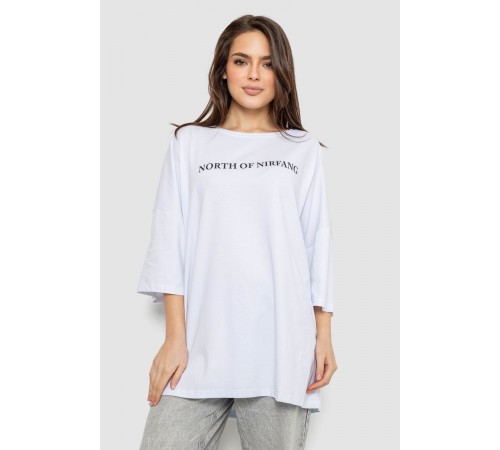 Футболка жіноча з принтом, колір білий, 244R3013