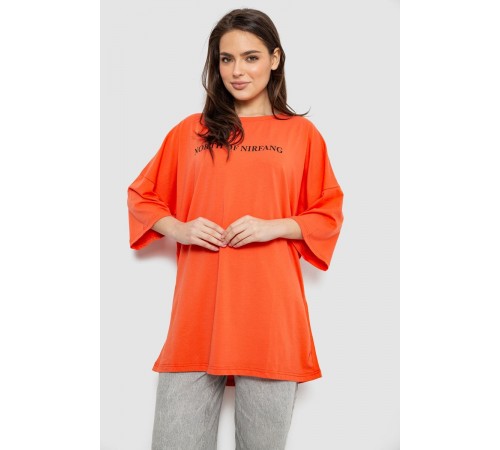 Футболка жіноча з принтом, колір помаранчевий, 244R3013