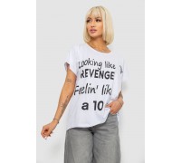 Футболка жіноча з принтом, колір білий, 244R3013-5