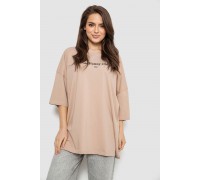 Футболка жіноча з принтом, колір бежевий, 244R3014