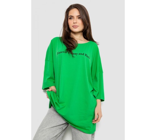 Футболка жіноча з принтом, колір зелений, 244R3014